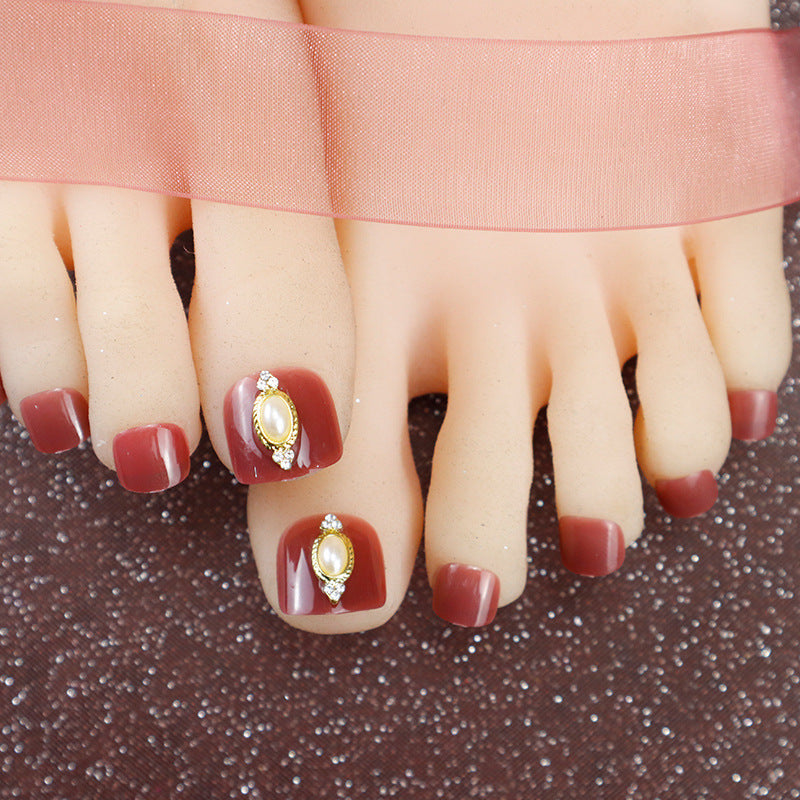 Elegant Decorative Press-On Toenails 1790727178