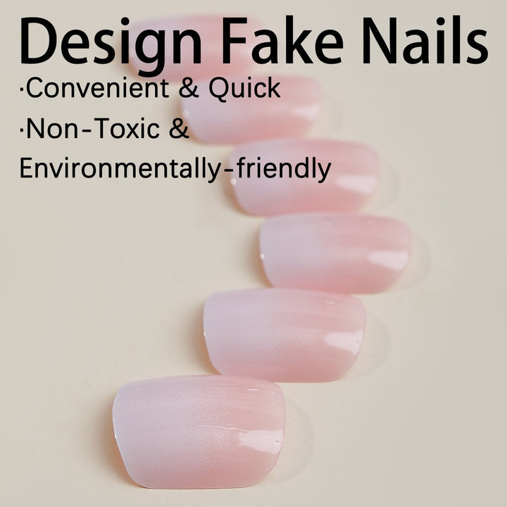 Artificial nail set with natural look and high-gloss finish Kalsten