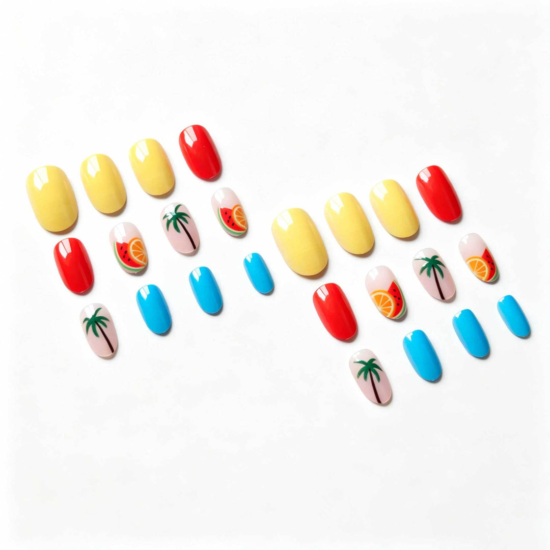 Tropical Fruit-Themed Nail Art Kit