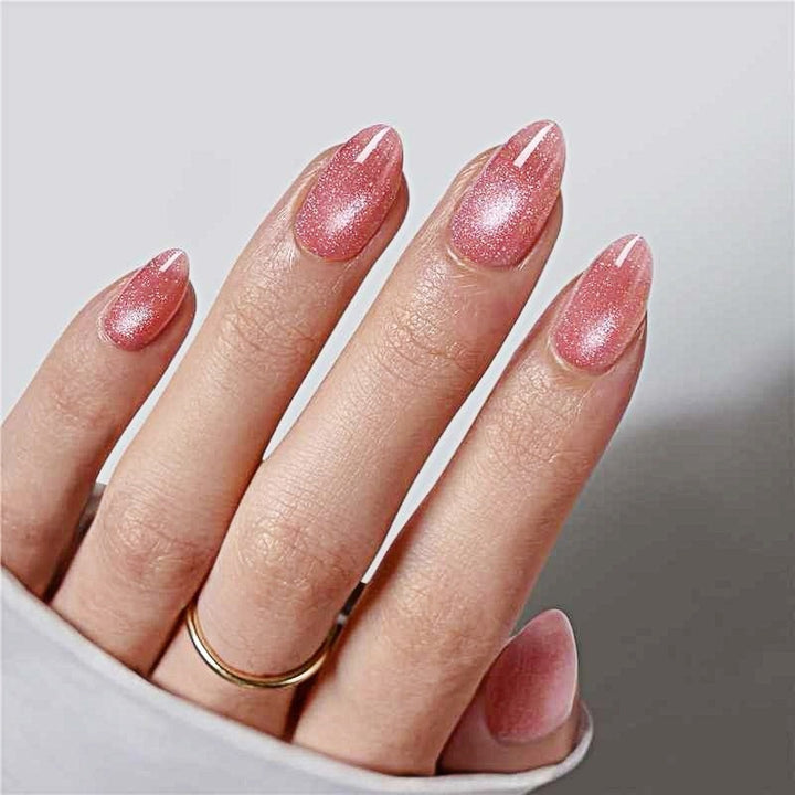 Elegant artificial nail set with high gloss and pointed design Kalsten
