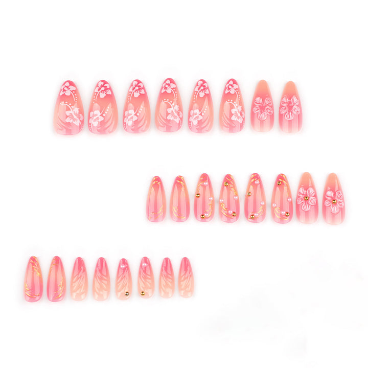 Floral and Decorative Press-On Nail Set Kalsten