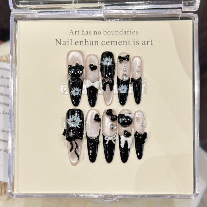 Artistic Press-On Nail Design
