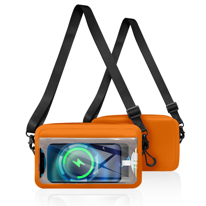 Waterproof shoulder bag with transparent smartphone case Kalsten