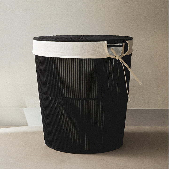 Stylish laundry basket with decorative cover Kalsten