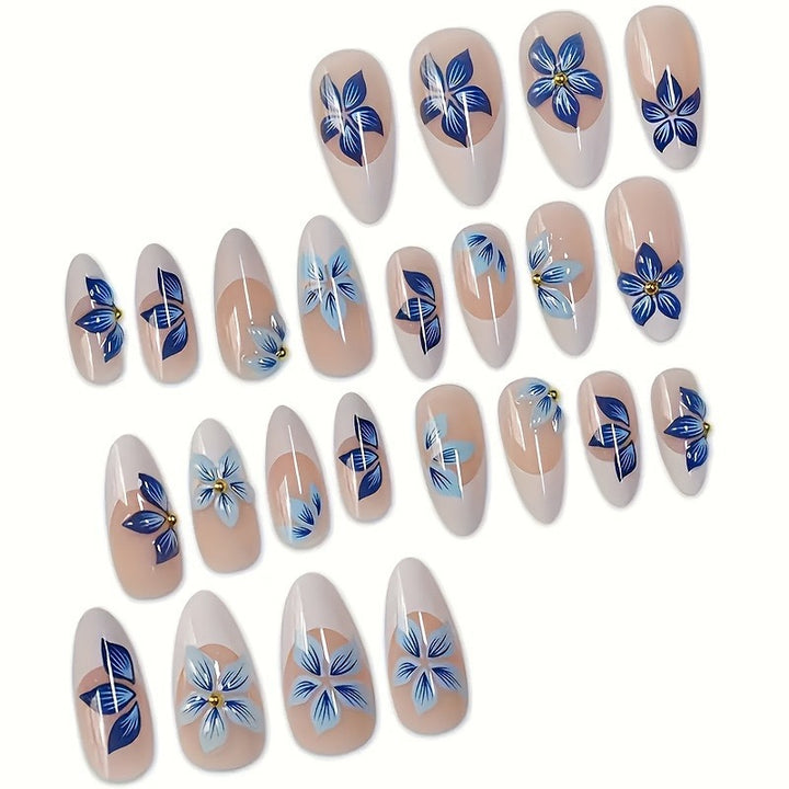 Floral Artistic Press-On Nail Extensions Kalsten
