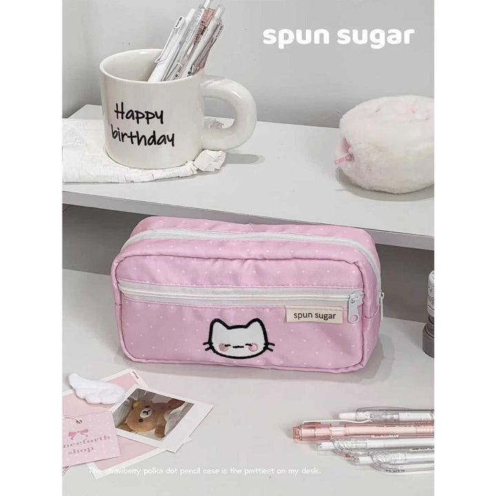 Cute Character-Themed Quilted Pencil Case