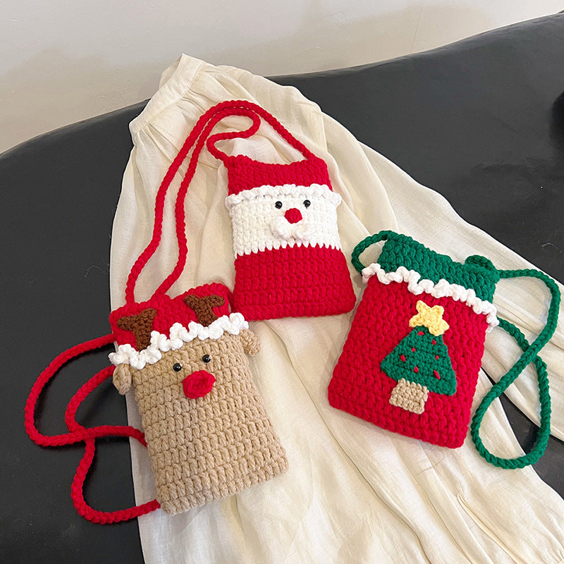 Crochet Santa-Themed Mini Bag