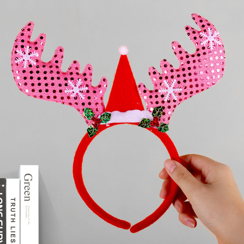 Festive Reindeer Antler Headband