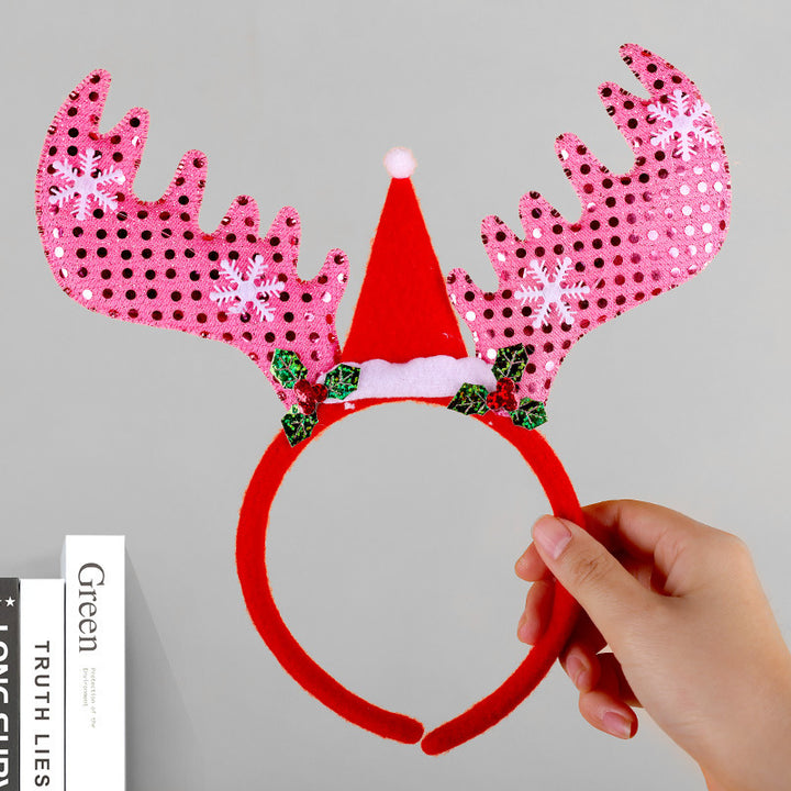 Festive Reindeer Antler Headband