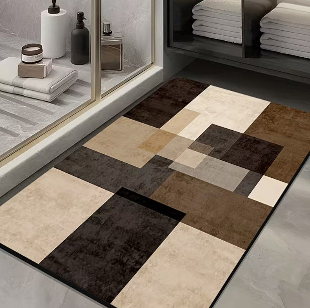 Geometric Patterned Anti-Slip Bath Mat Kalsten
