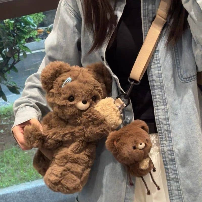 Cute plush shoulder bag with animal motif Kalsten