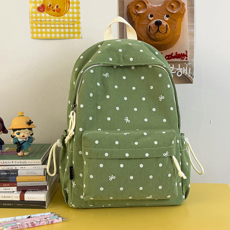 Casual Polka Dot Patterned Backpack Kalsten