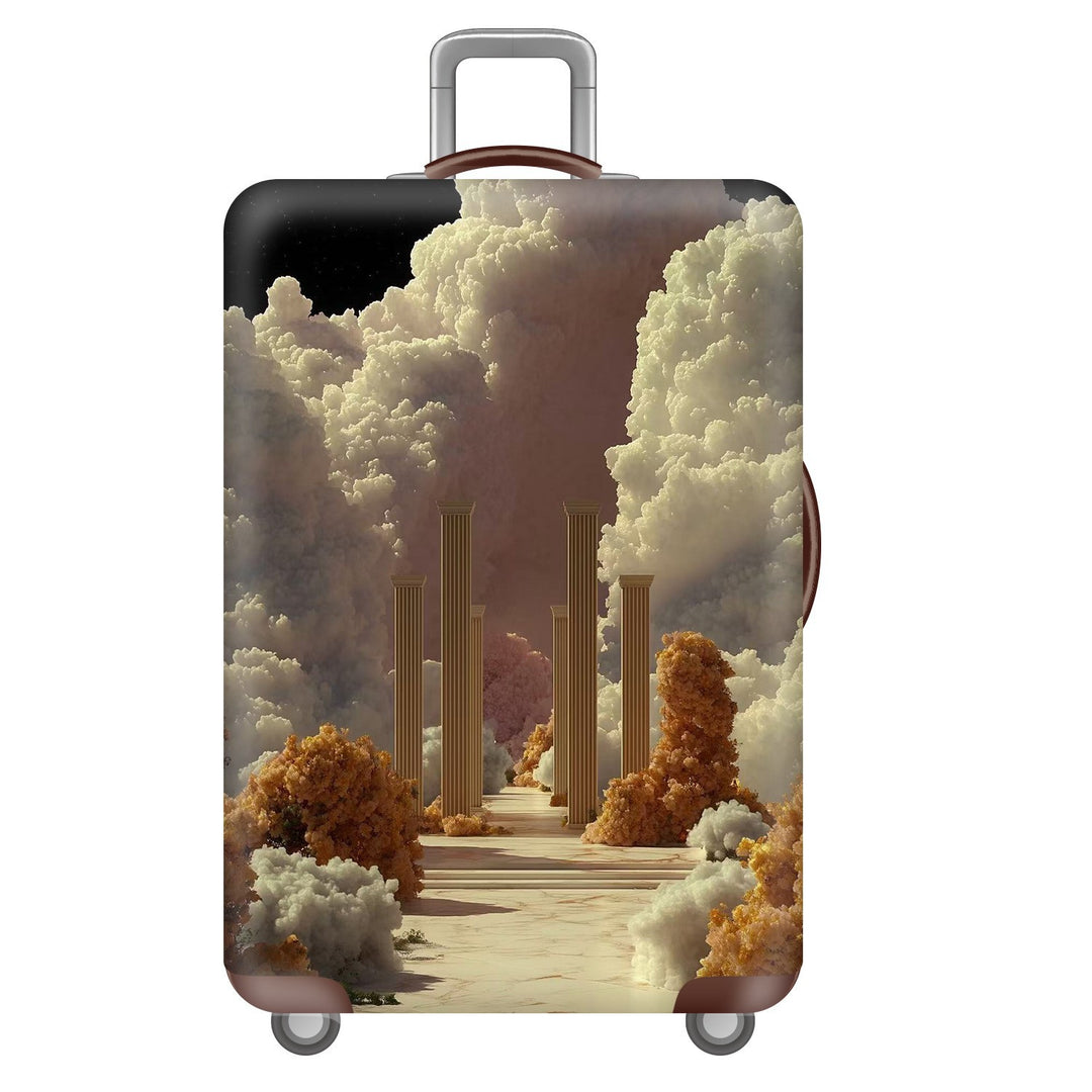 Unisex nano elastic suitcase cover with starry sky city motif, stretch protective cover for trolley luggage Kalsten