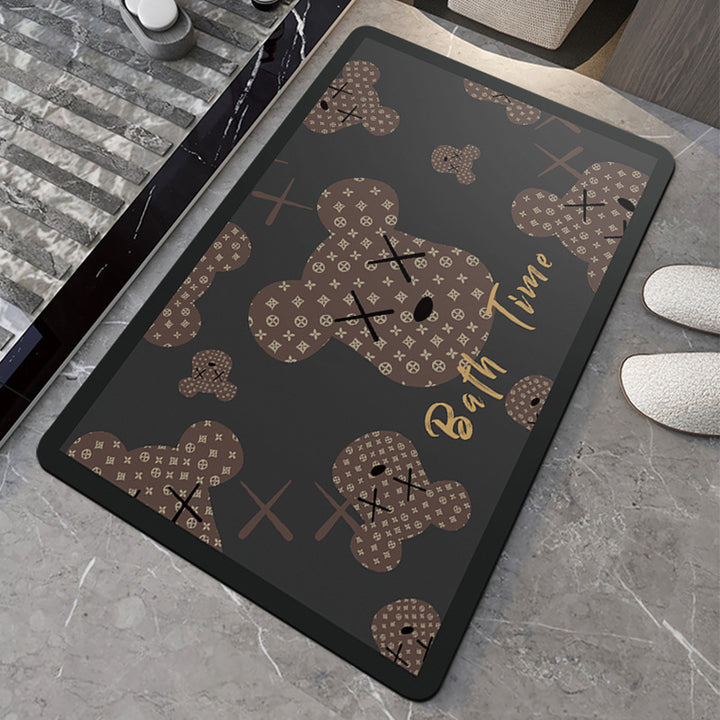 Cartoon-Themed Absorbent Bath Mat Kalsten