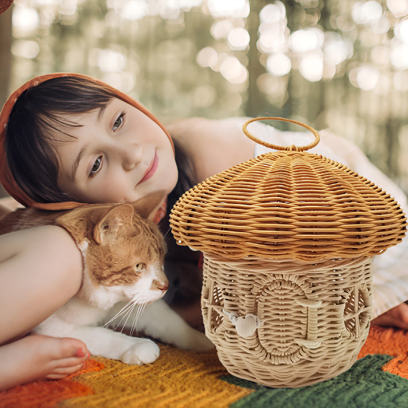 Playful storage basket with mushroom hat design Kalsten