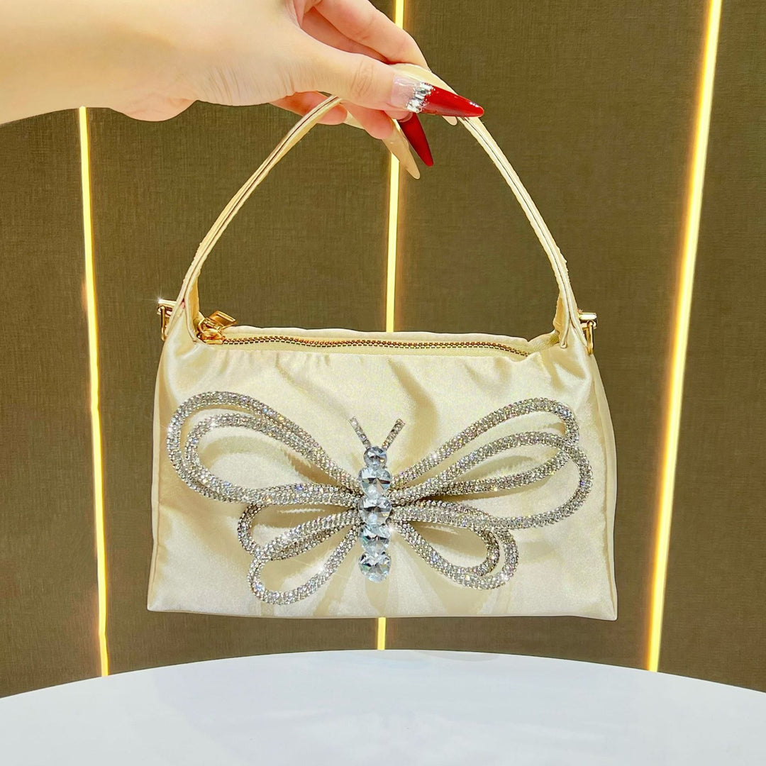 Butterfly-Embellished Evening Handbag