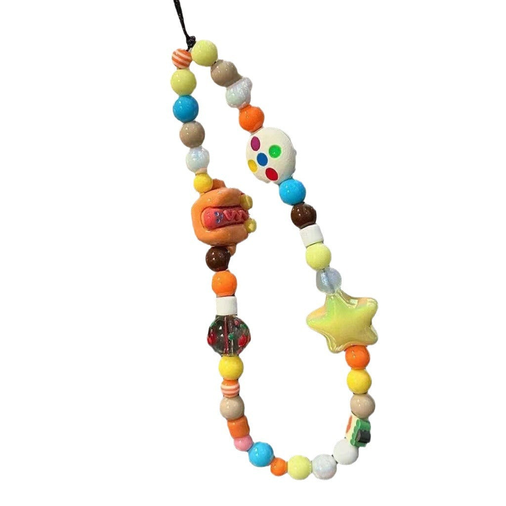 Playful Food-Themed Bead Phone Charm Kalsten