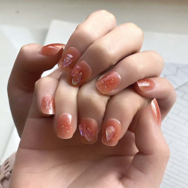 Artistic Nail Design Press-On Set with Crystal Accents Kalsten