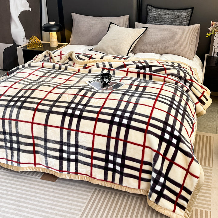 Floral Patterned Fleece Throw Blanket Kalsten
