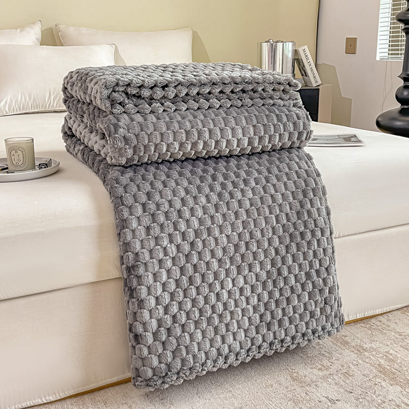 Luxurious Textured Throw Blanket Kalsten