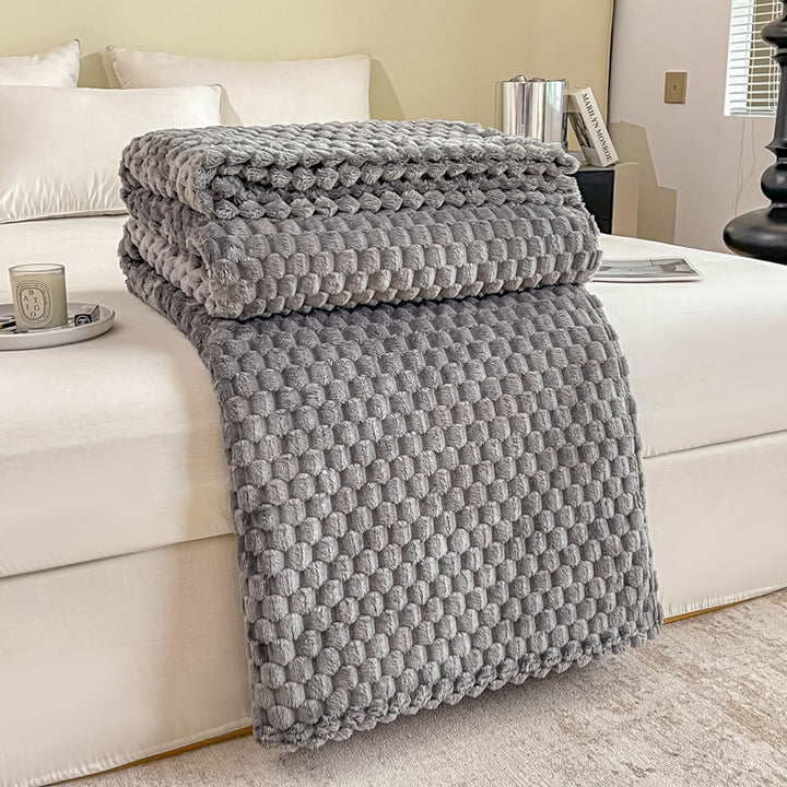 Luxurious Textured Throw Blanket Kalsten
