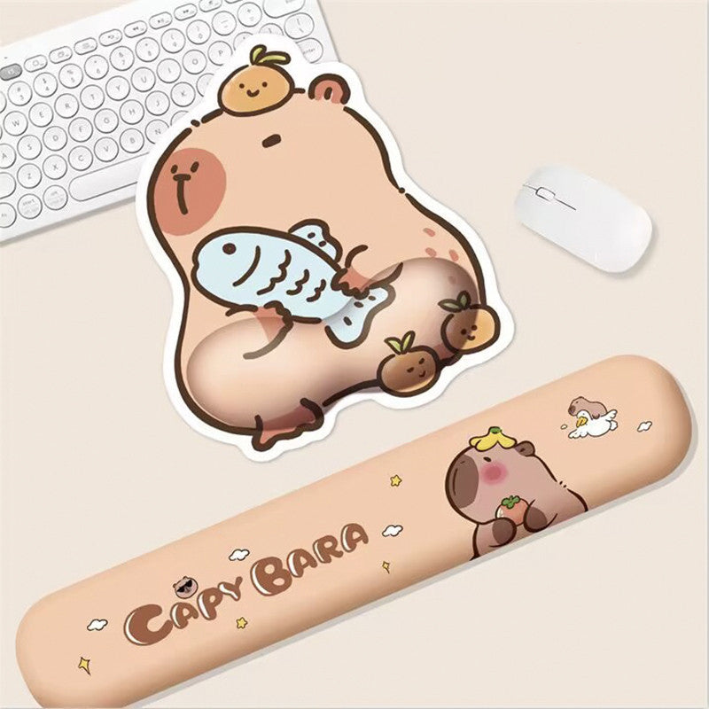 Cute Capybara-Themed Gel Wrist Rest