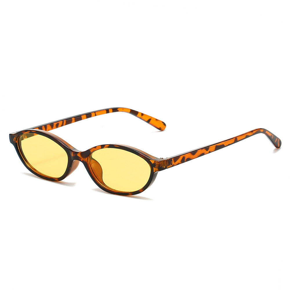 Retro-Inspired Slim Oval Sunglasses Kalsten