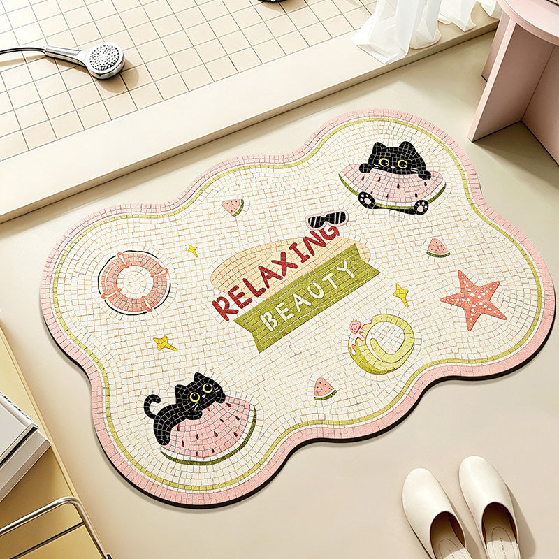 Fun-Themed Bathroom Mat Kalsten