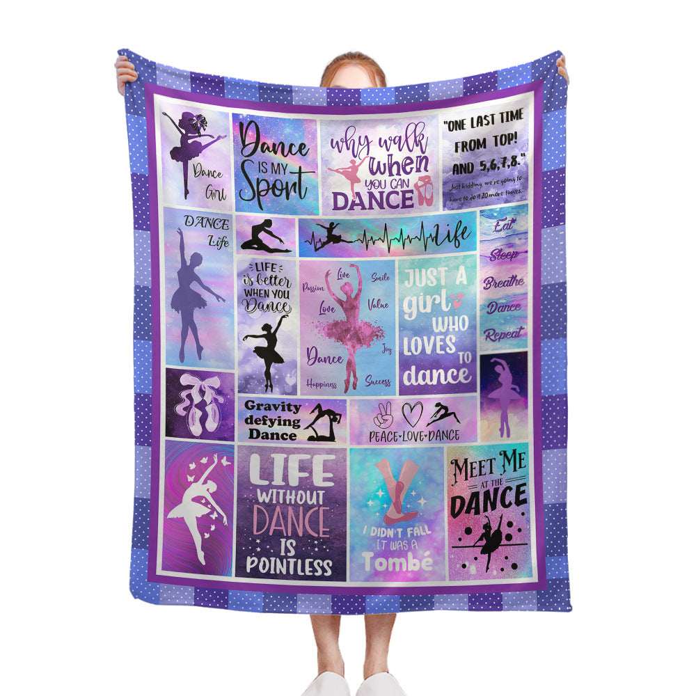 Dance-Themed Fleece Blanket Kalsten
