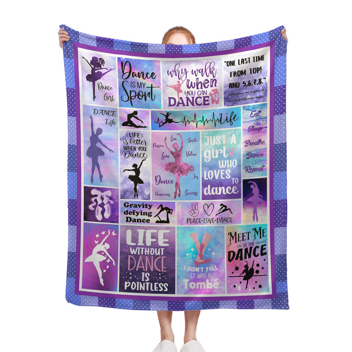 Dance-Themed Fleece Blanket Kalsten