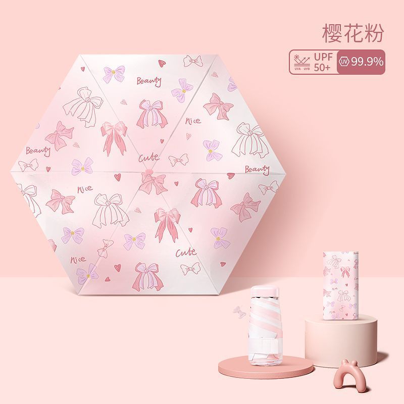 Ladies Fashionable UV Protection Folding Sun Umbrella Kalsten
