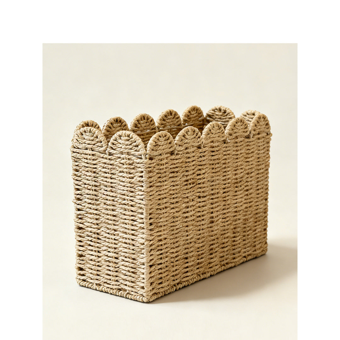 Decorative storage basket with waved edge Kalsten