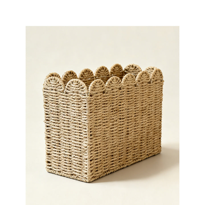 Decorative storage basket with waved edge Kalsten