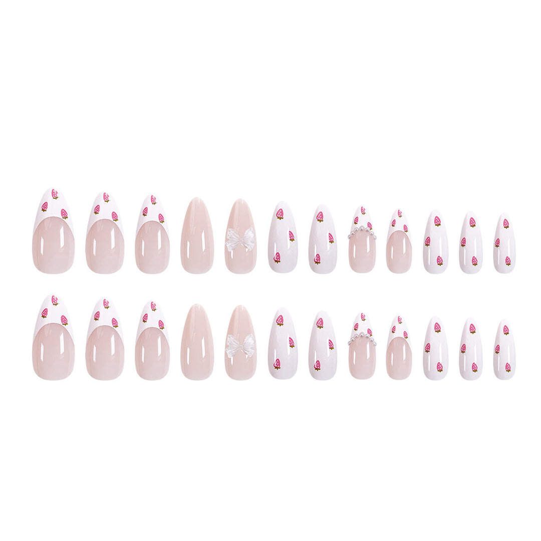 Elegant Stiletto artificial nails with floral patterns Kalsten