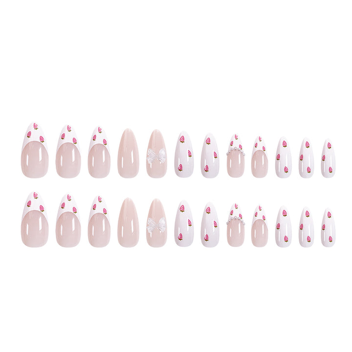 Elegant Stiletto artificial nails with floral patterns Kalsten