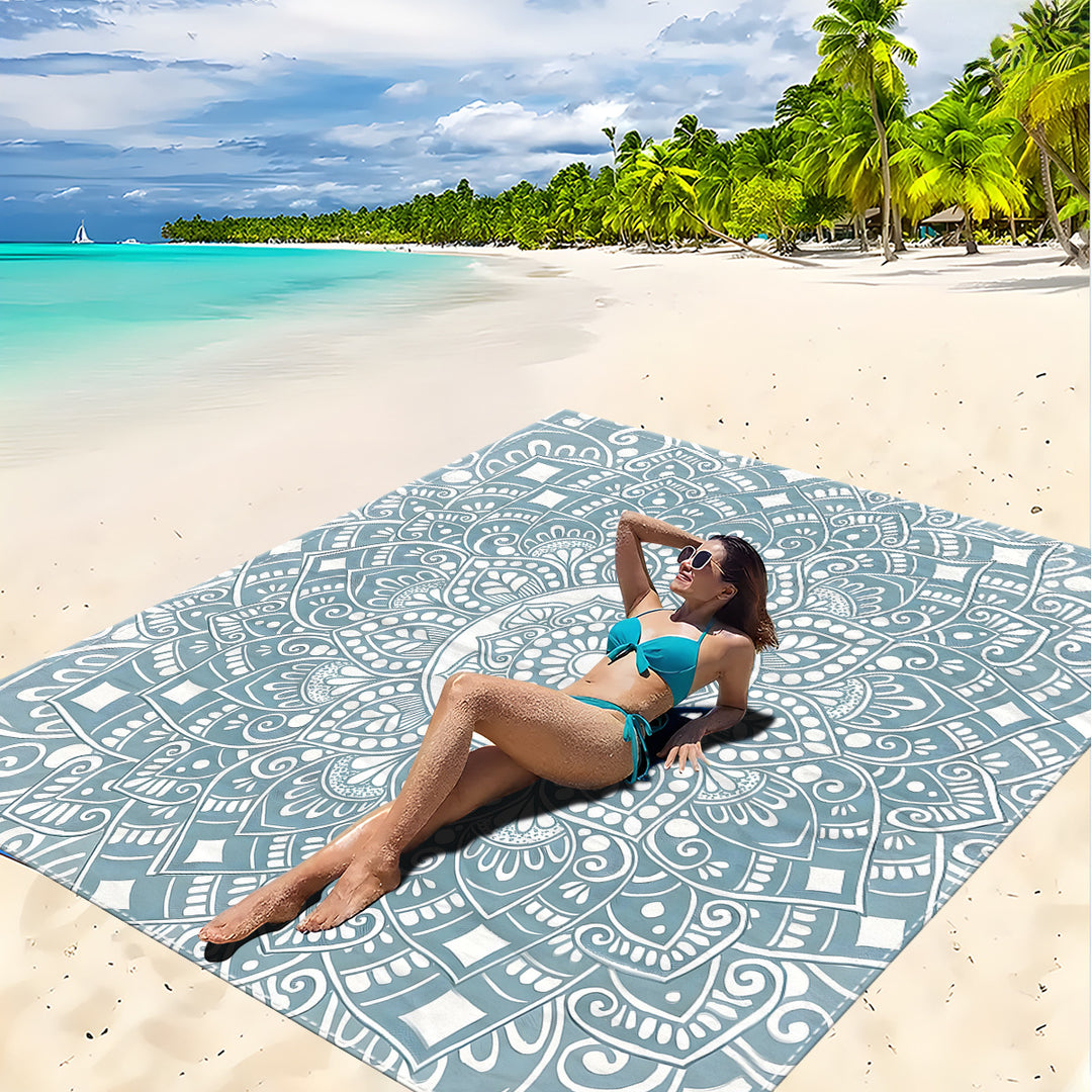 Mandala Design Beach Mat Kalsten