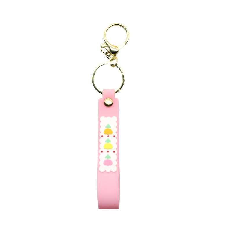Unisex keychain made of durable silicone with playful design Kalsten