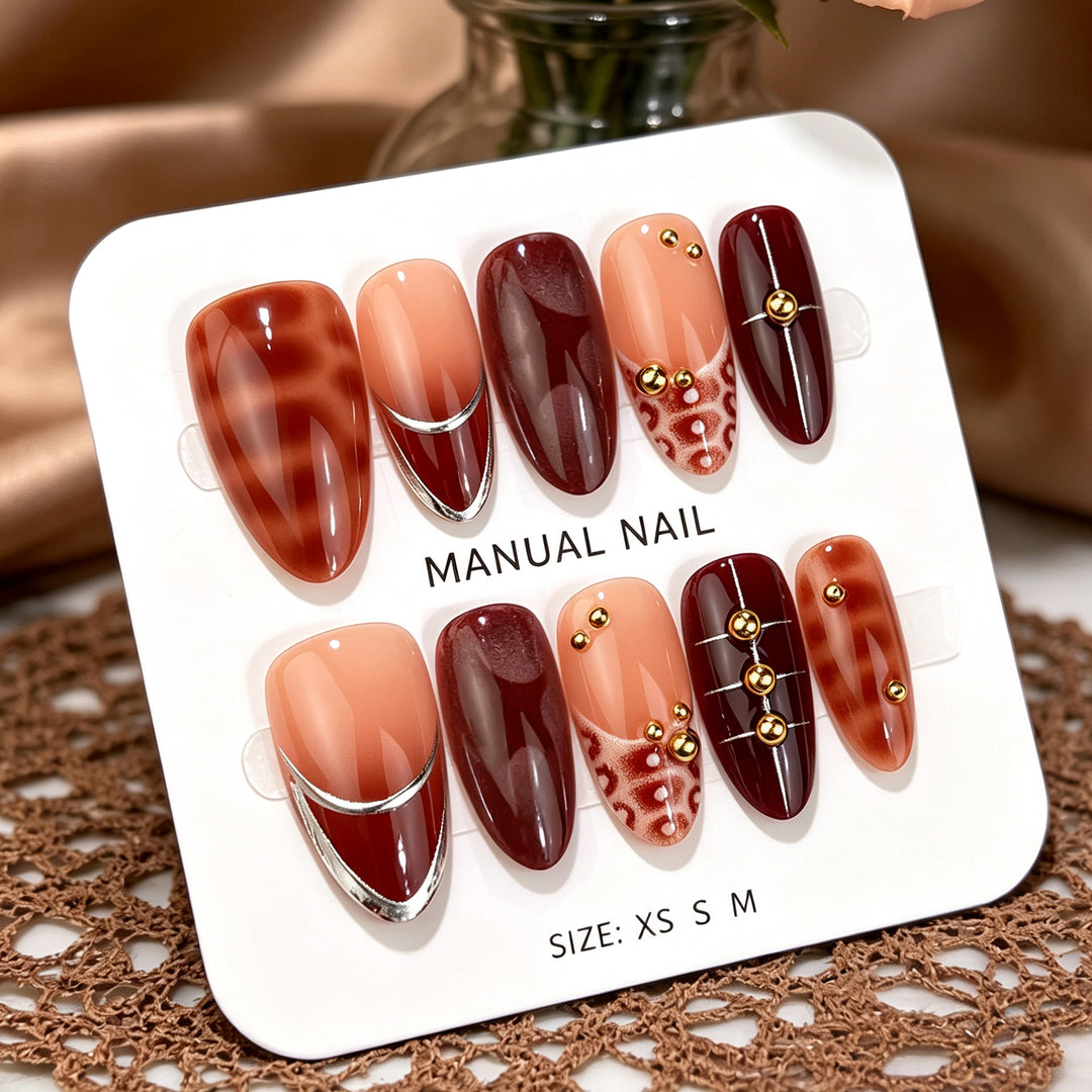 Manual Press-On Nail Art Set