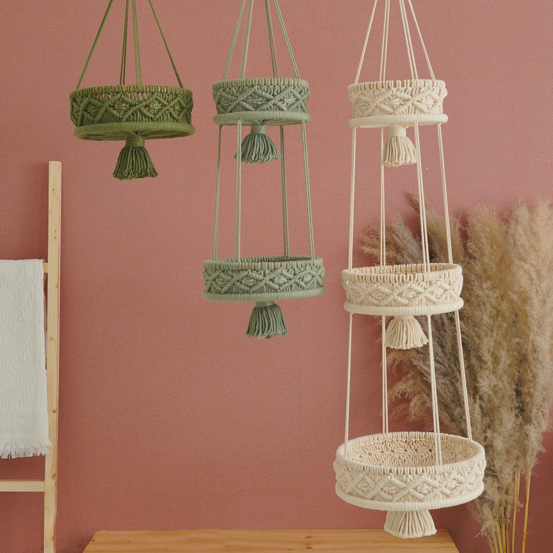 Multi-Tiered Macrame Hanging Storage Kalsten