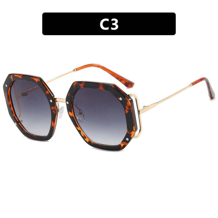 Ladies stylish octagonal sunglasses with UV protection and elegant frame Kalsten