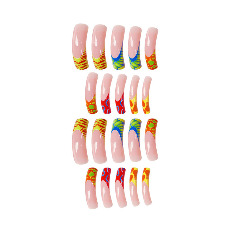 Artistic Long Nail Art Extensions Kalsten