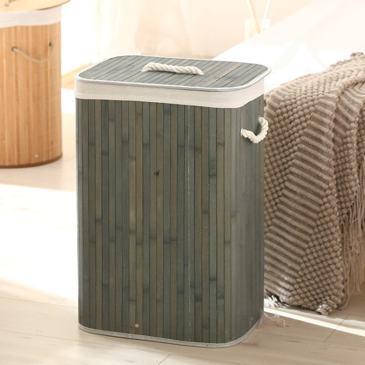 Laundry basket made of natural bamboo by Kalsten