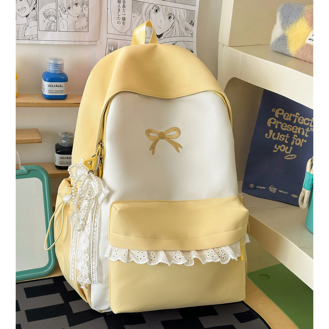 Decorative Bow-Embellished Casual Backpack Kalsten