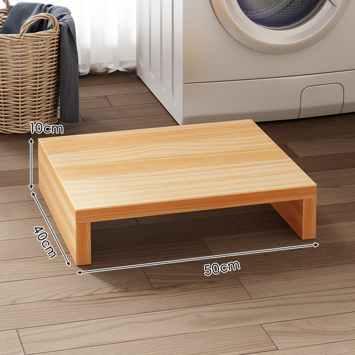 Low-Profile Solid Wood Appliance Riser Platform
