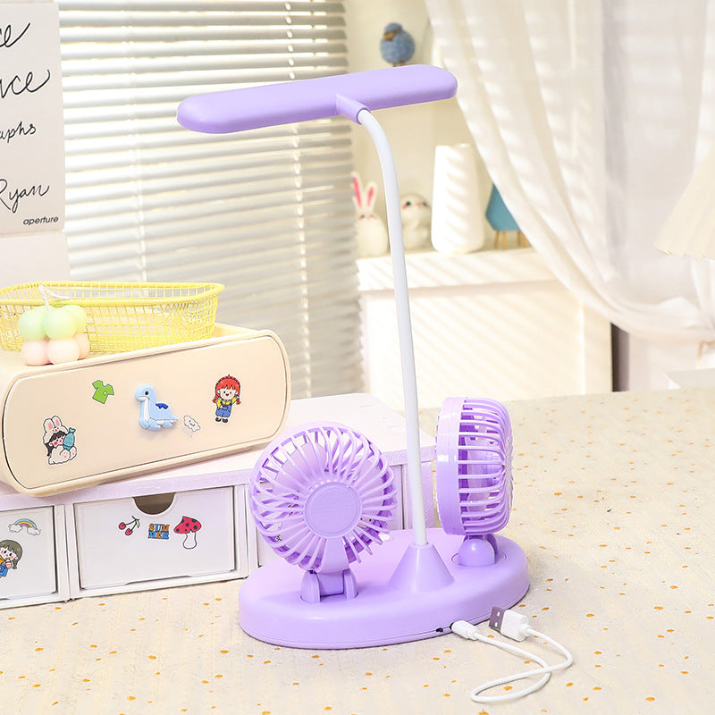 Women Multifunctional Table Fan with Integrated LED Lighting Kalsten