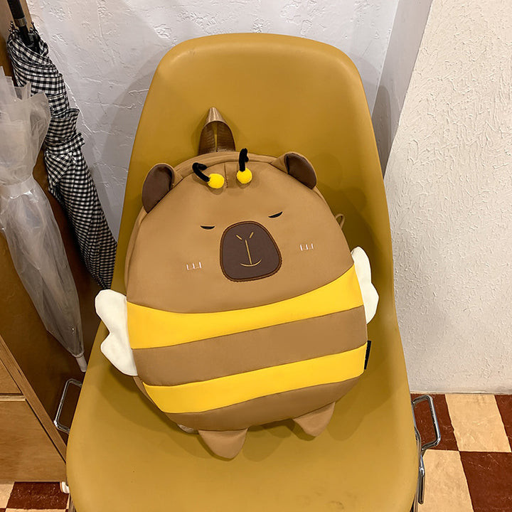 Cute Bee-Themed Plush Backpack