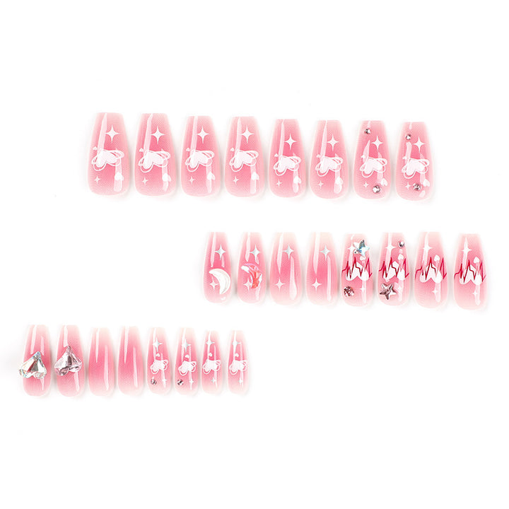 Artful Gel Nails with Glamorous Decorations Kalsten