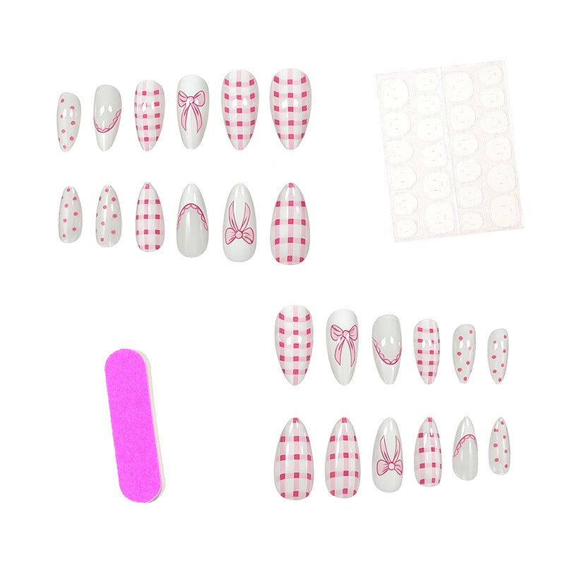 Decorative Pink Bow Nail Art Enhancements Kalsten