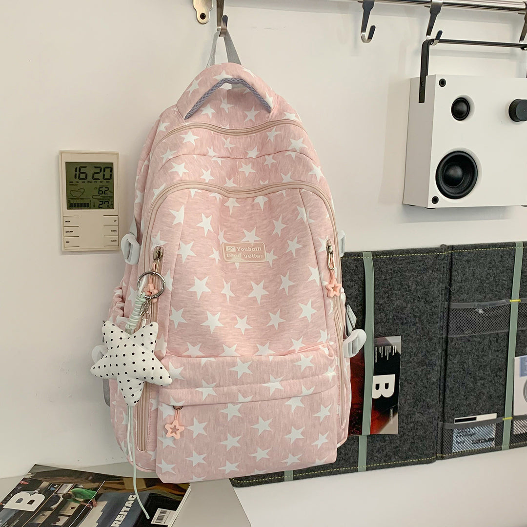 Trendy Star-Print School Backpack Kalsten