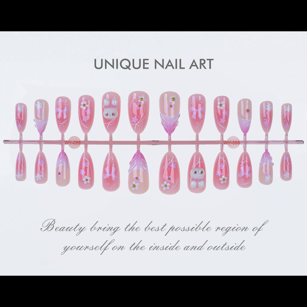 Artistic Playful Bunny Press-On Nail Set Kalsten